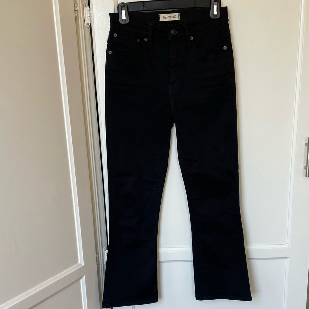 Madewell Cali Demi-Boot Jeans in Black Rinse Wash